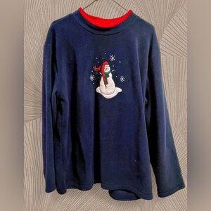 Vintage Croft & Barrow Navy Crew Neck Fleece Sweater